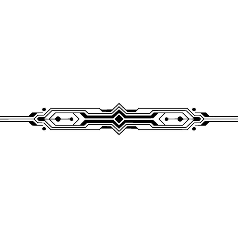 Geometric Tech Element Circuit Board Lines On White vector