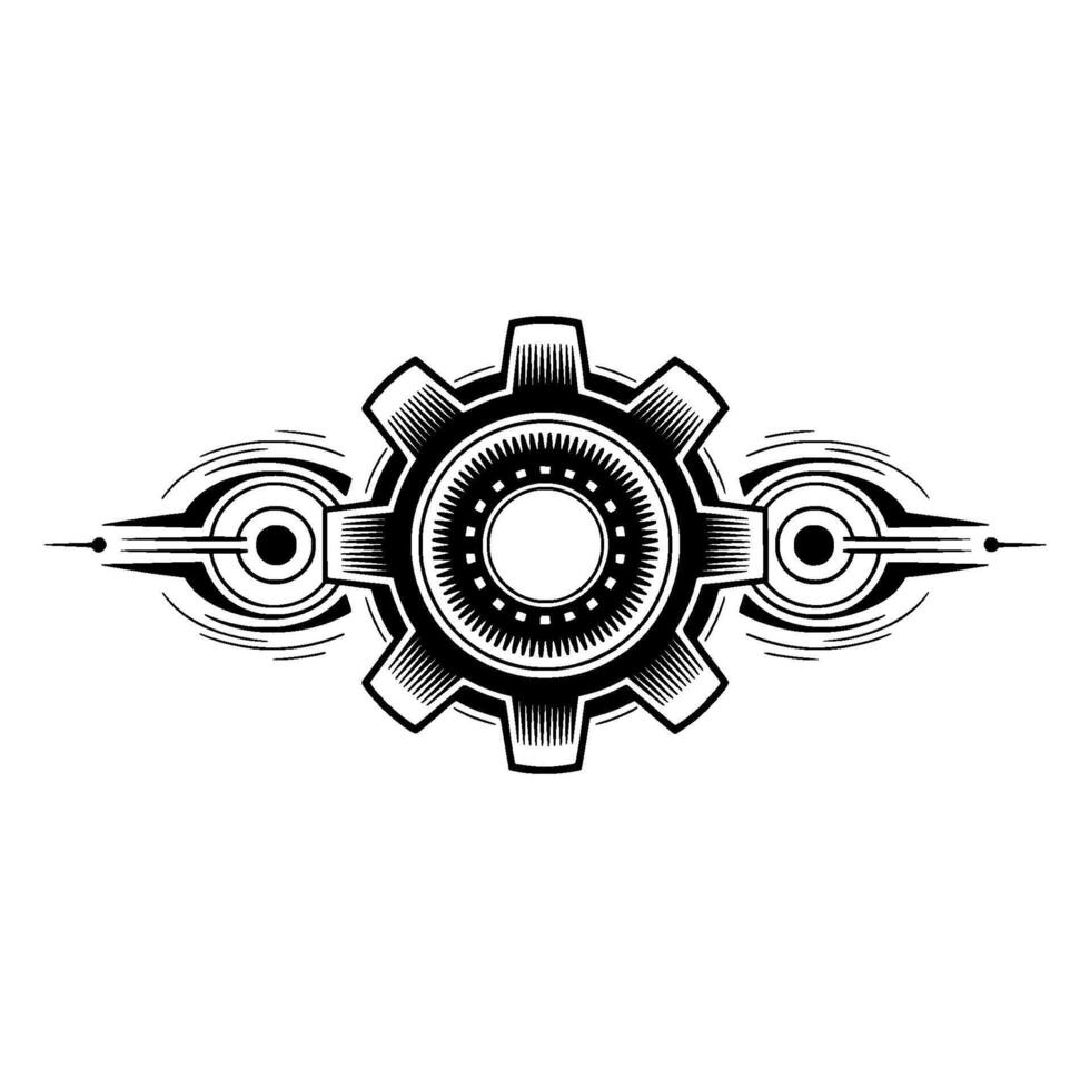 Mechanical Gear Element Modern Minimalist vector