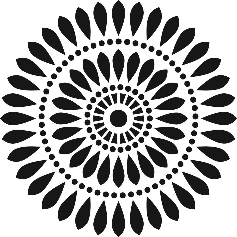 artwork Abstract black and white mandala design vector