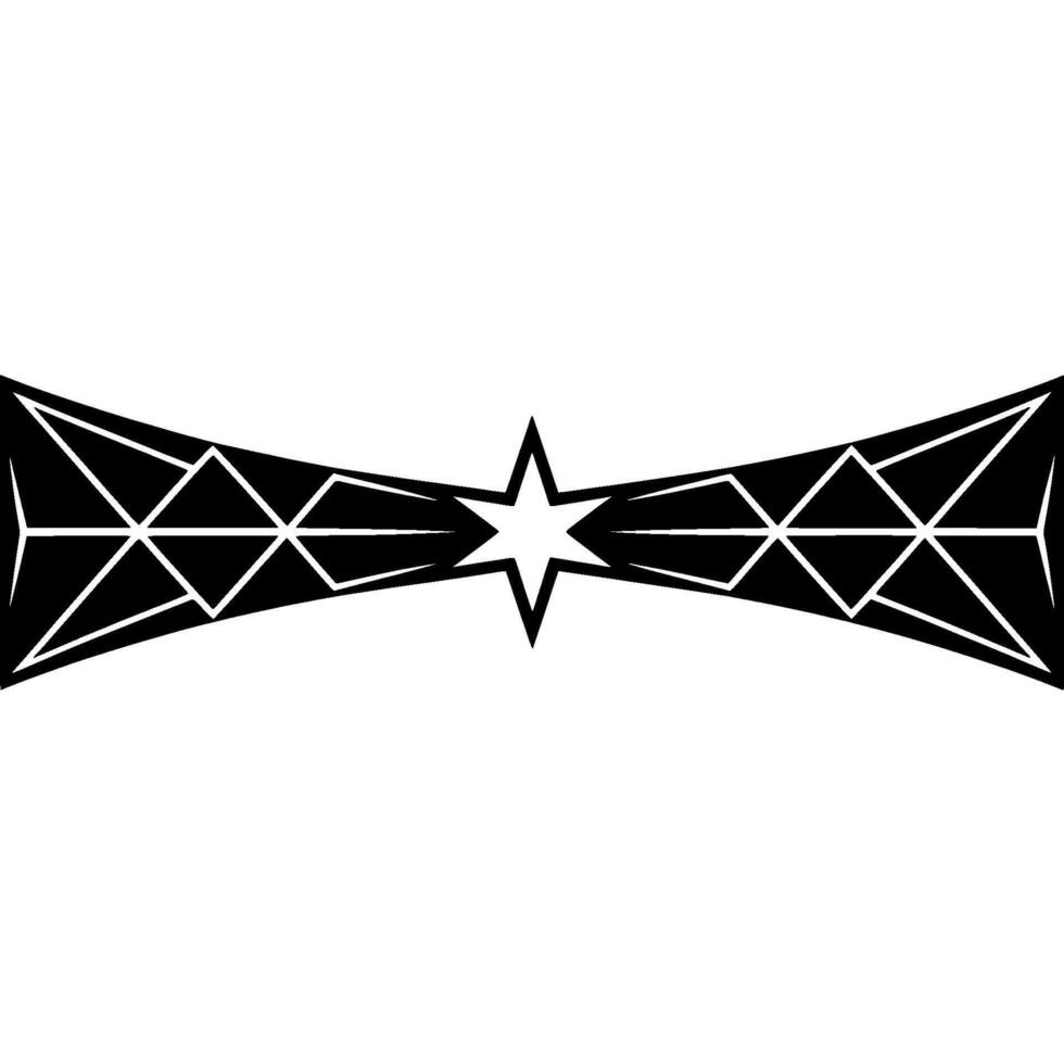 Abstract Geometric Black White Starburst vector