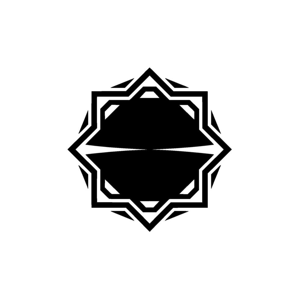 Geometric Black And White Ornament Modern Arabic Pattern vector