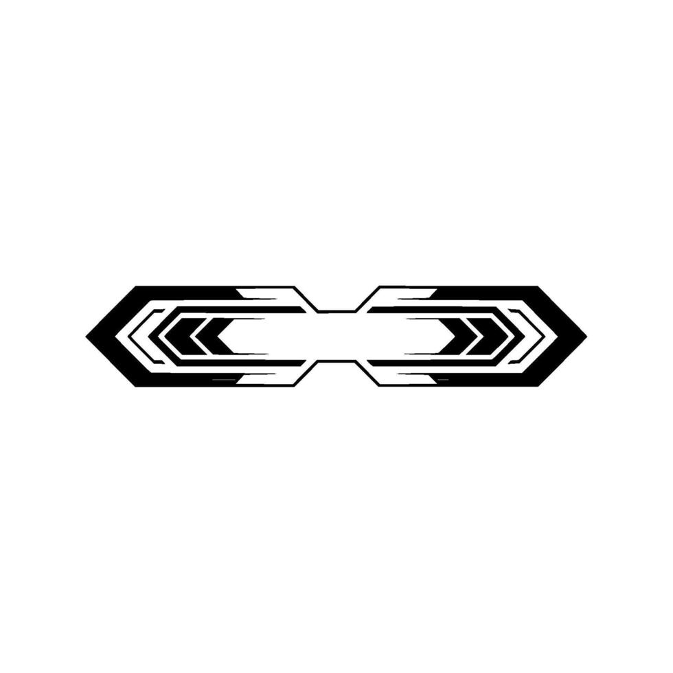 Futuristic Element Black White Arrow On White vector