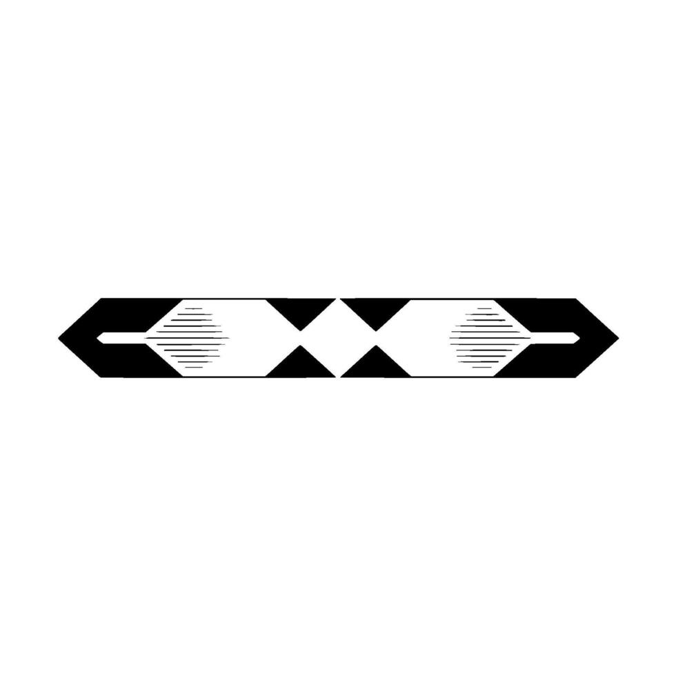 Abstract Geometric Black And White Arrow Composition On White Background vector