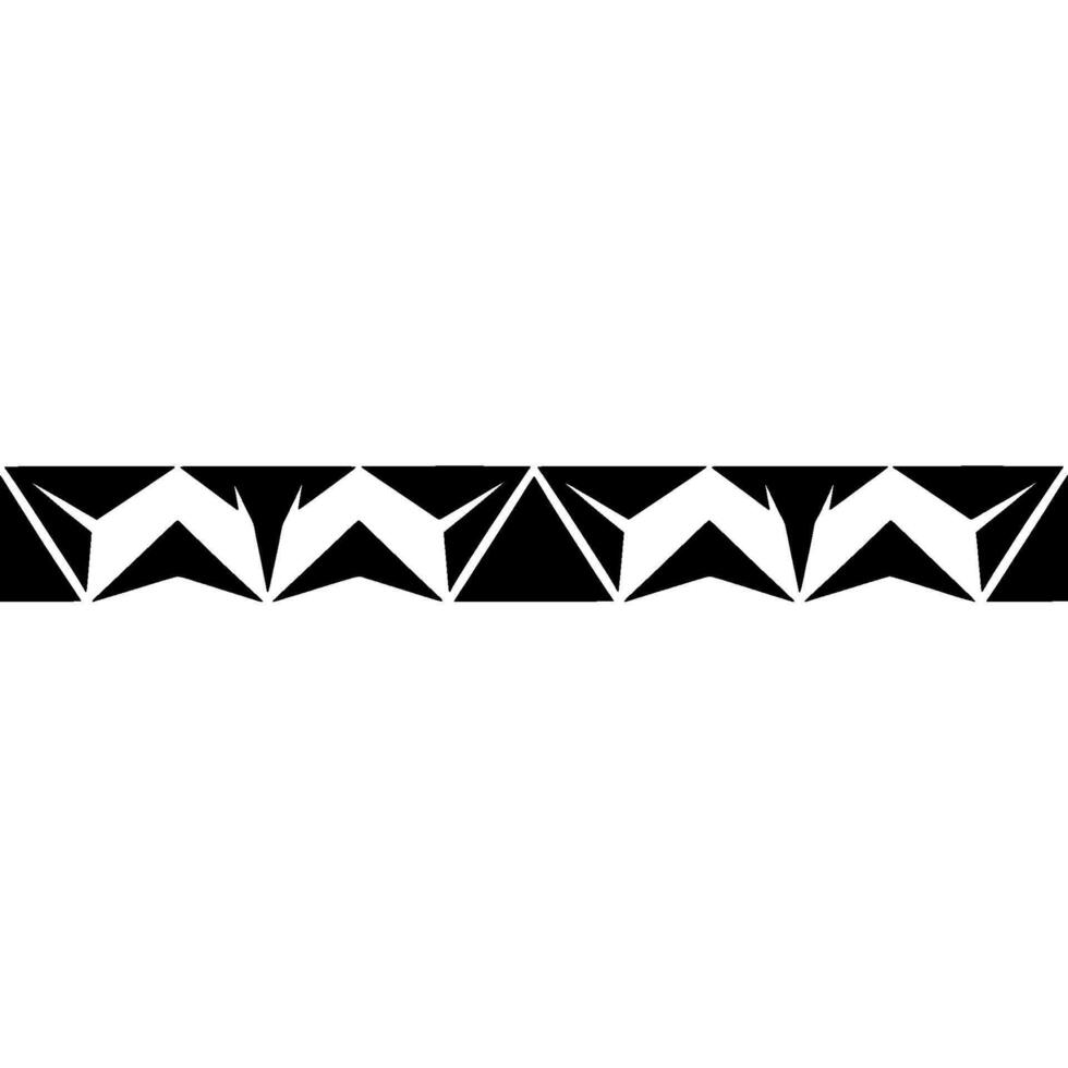 Abstract Geometric Border With Triangles Black White vector