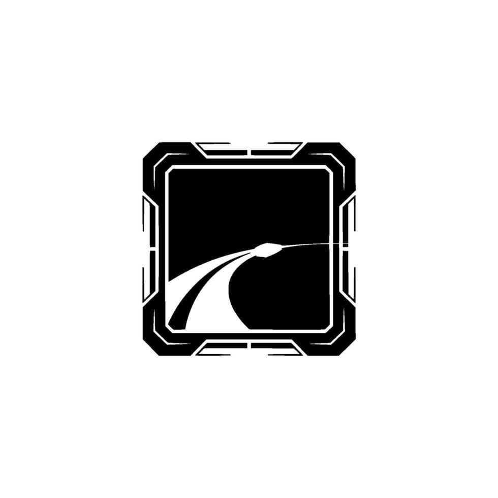 Abstract Road To Success Black White, Futuristic vector