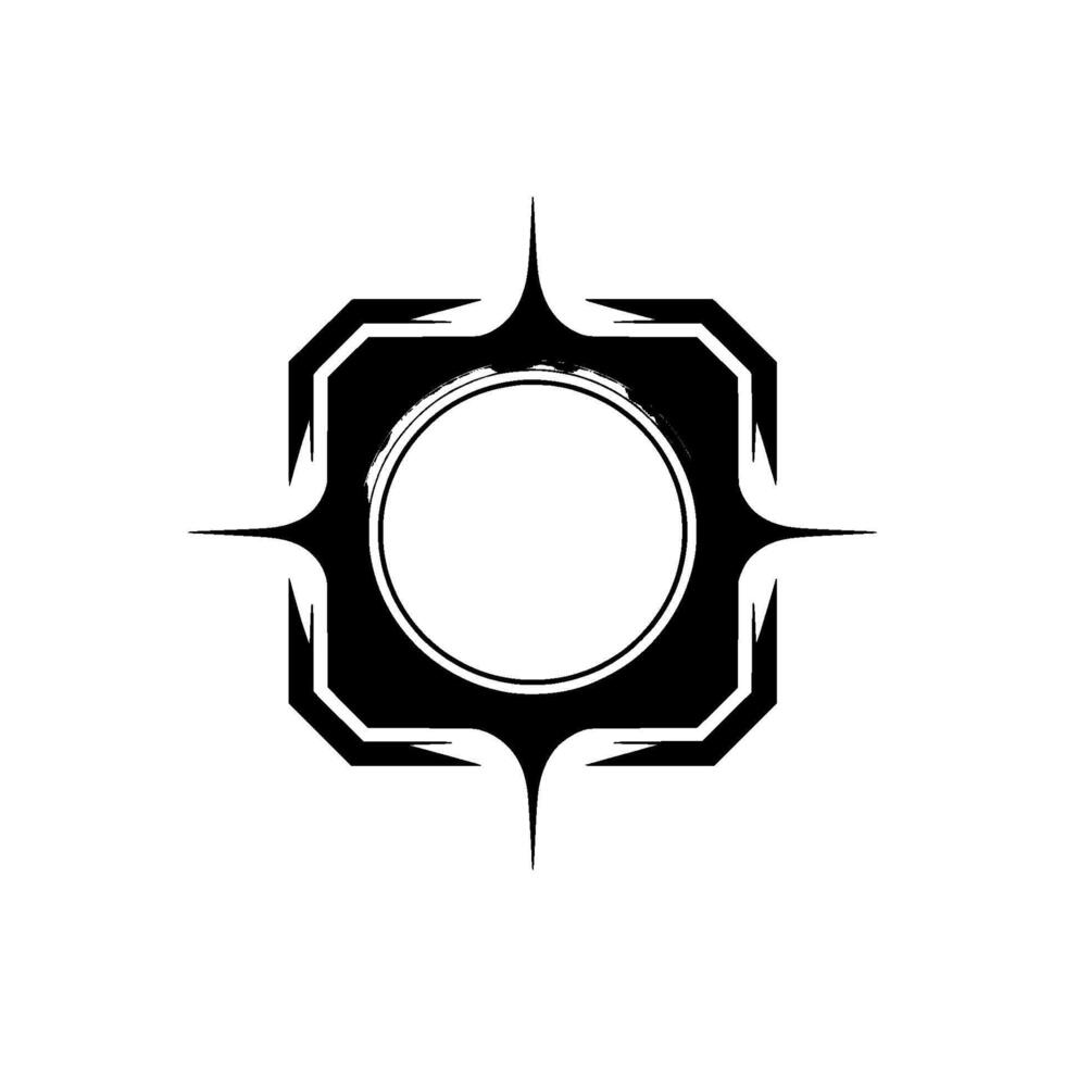 Geometric Emblem In Monochrome Modern Minimalist vector