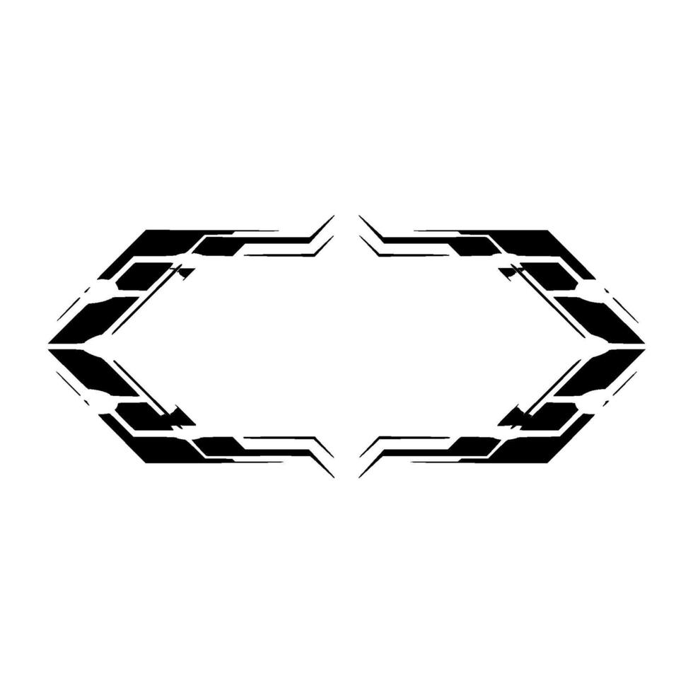 Futuristic Frame Abstract Tech Element On Gray Background vector