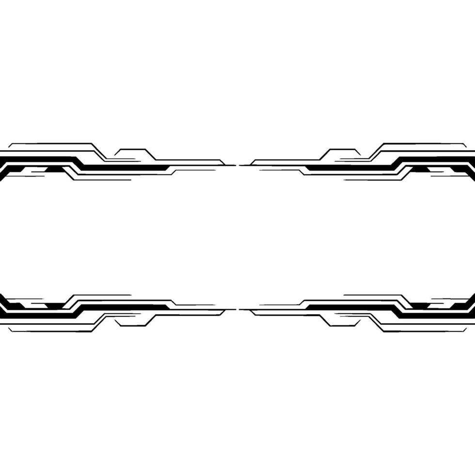 Futuristic Technology Interface Frame Digital Graphics, Minimalist Style vector