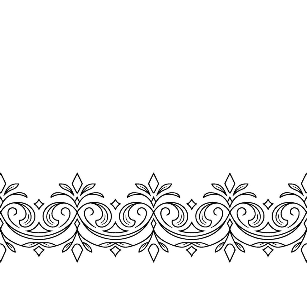 Elegant Ornamental Border In Black And White vector