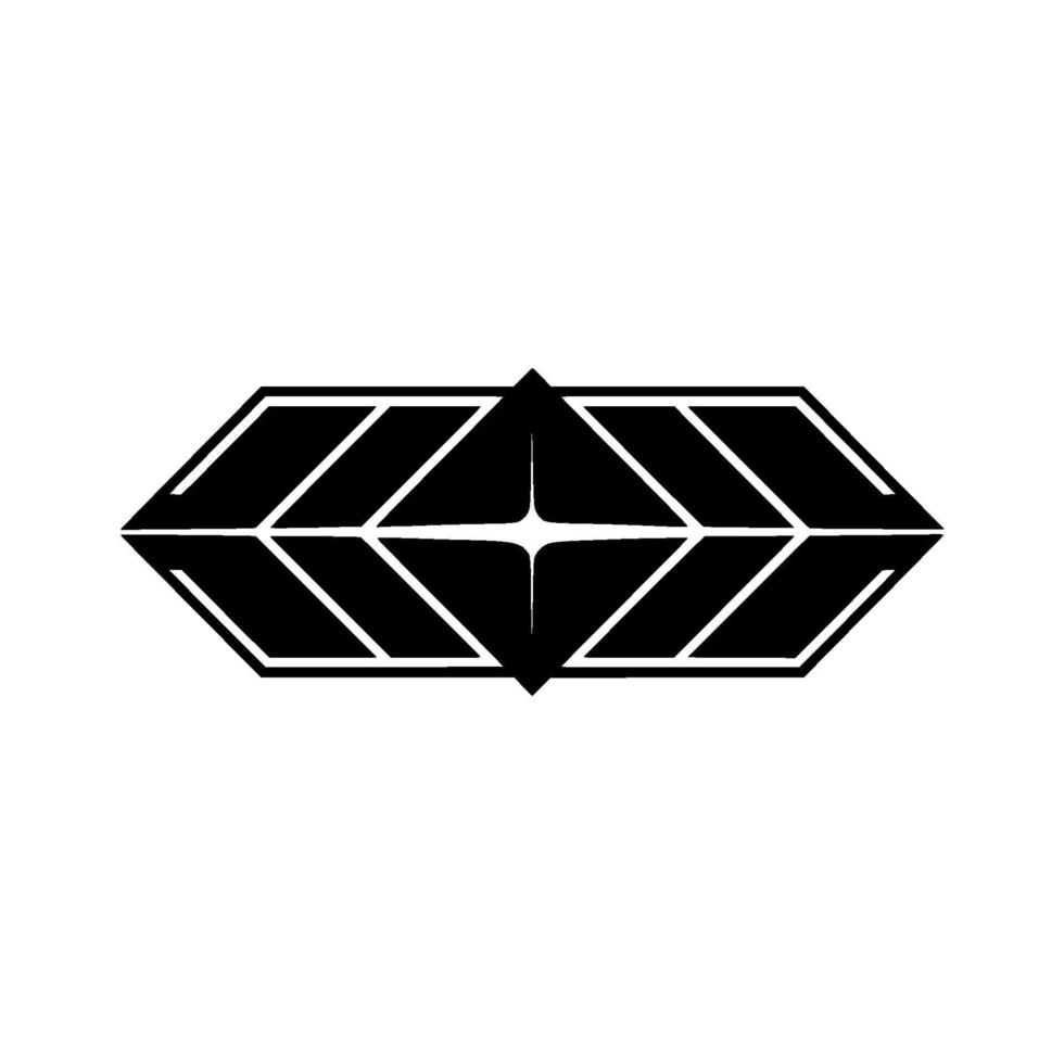 Geometric Starburst Abstract, Black White, Minimalist Style vector