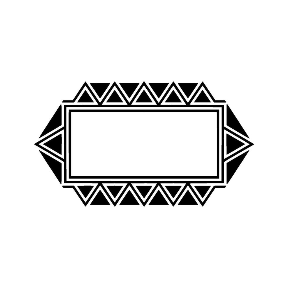 Geometric Frame Black And White For Signage vector