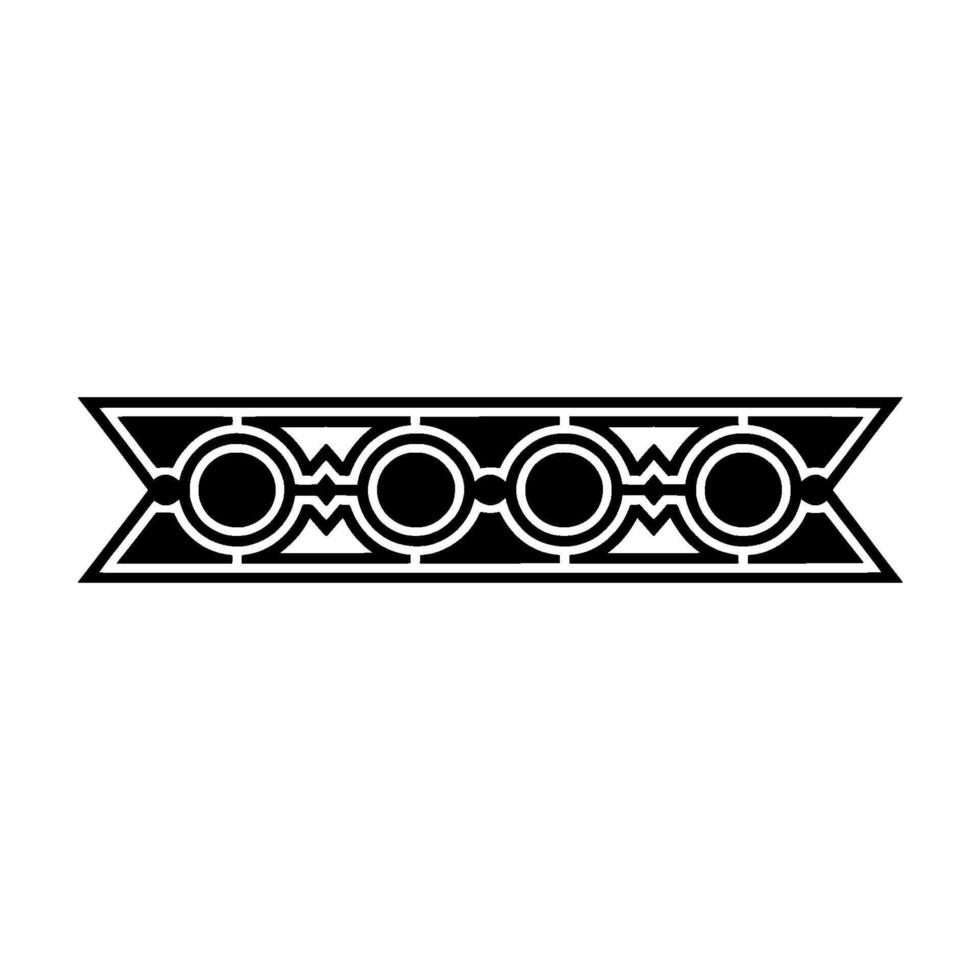 Geometric Border, Black And White Minimalist Ornament vector