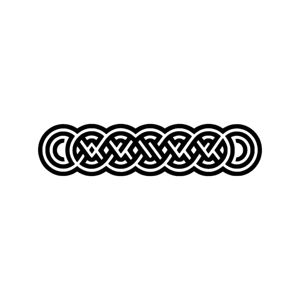 Intricate Celtic Knotwork Ornament In Black On White vector