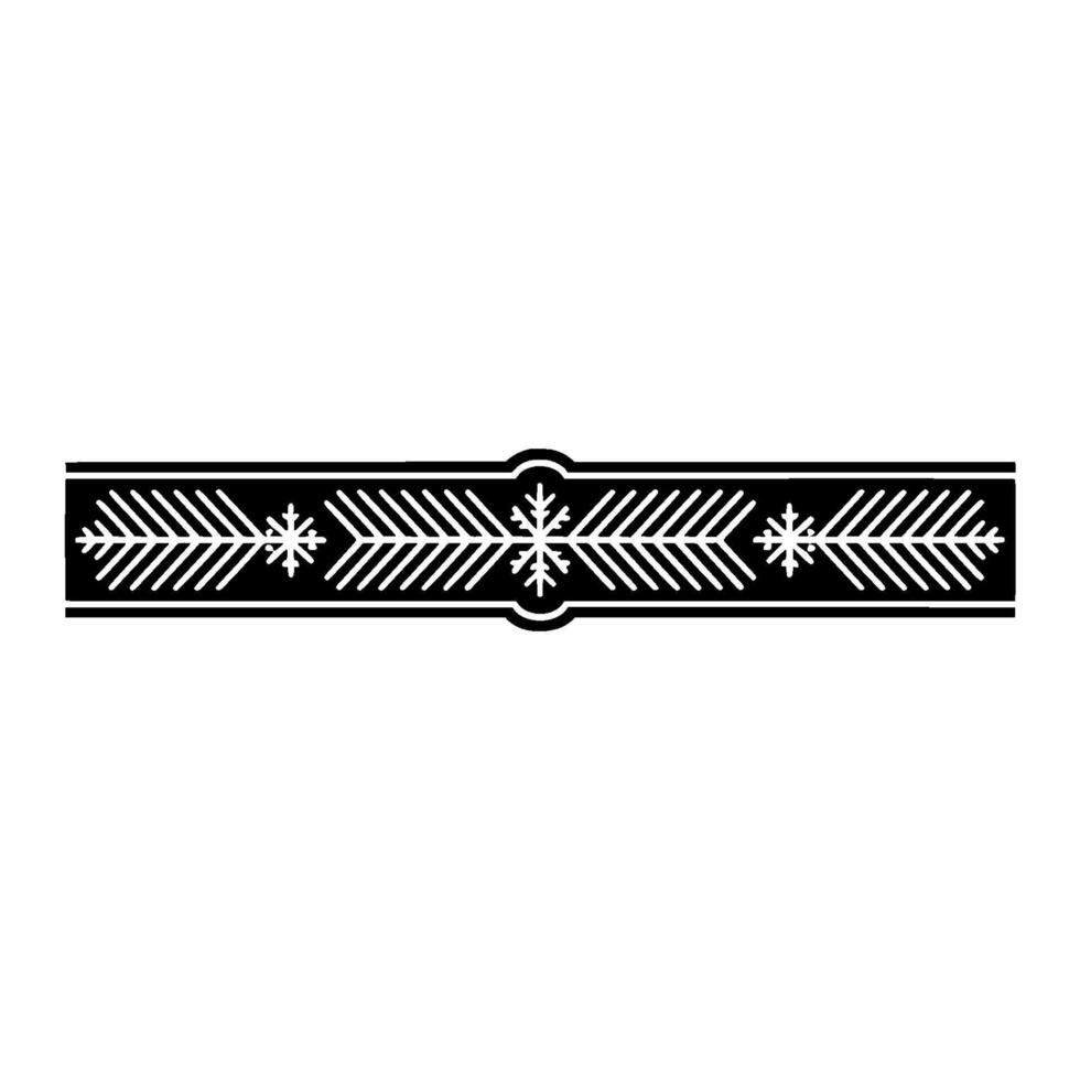 Minimalist Christmas Border With Snowflakes And Geometric Elements vector