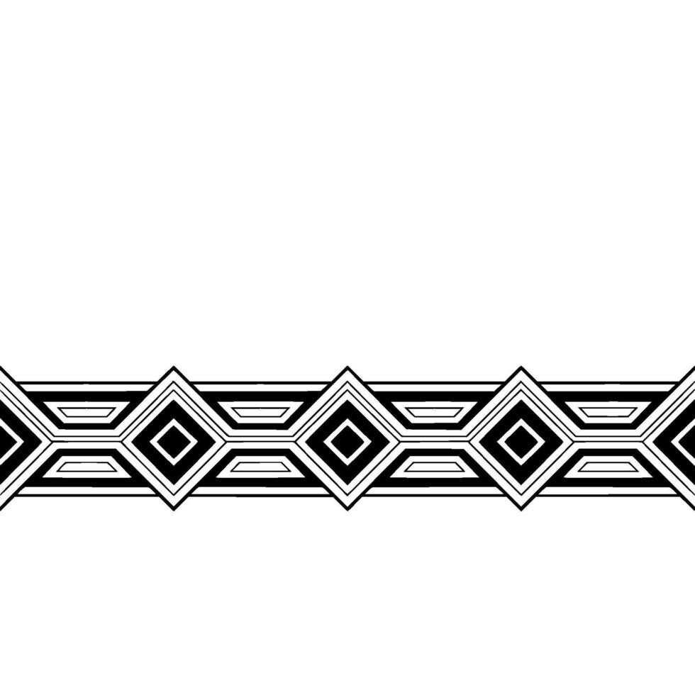 Minimalist Geometric Pattern Border On White Background vector