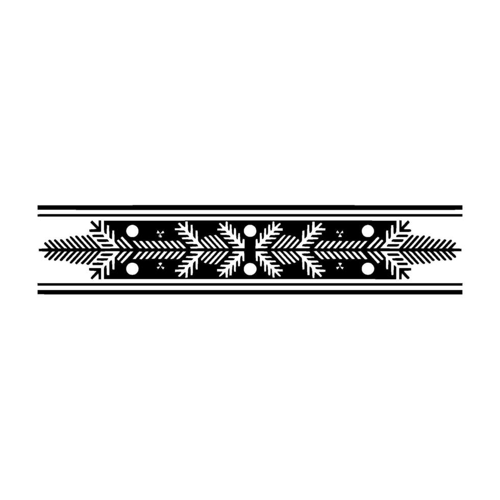 Minimalist Black And White Decorative Border Element vector