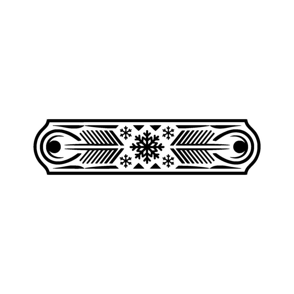 Minimalist Winter Element Snowflakes And Geometric Pattern vector