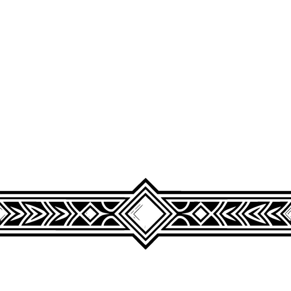 Geometric Border Black And White, Minimalist, Decorative Element - Pattern vector
