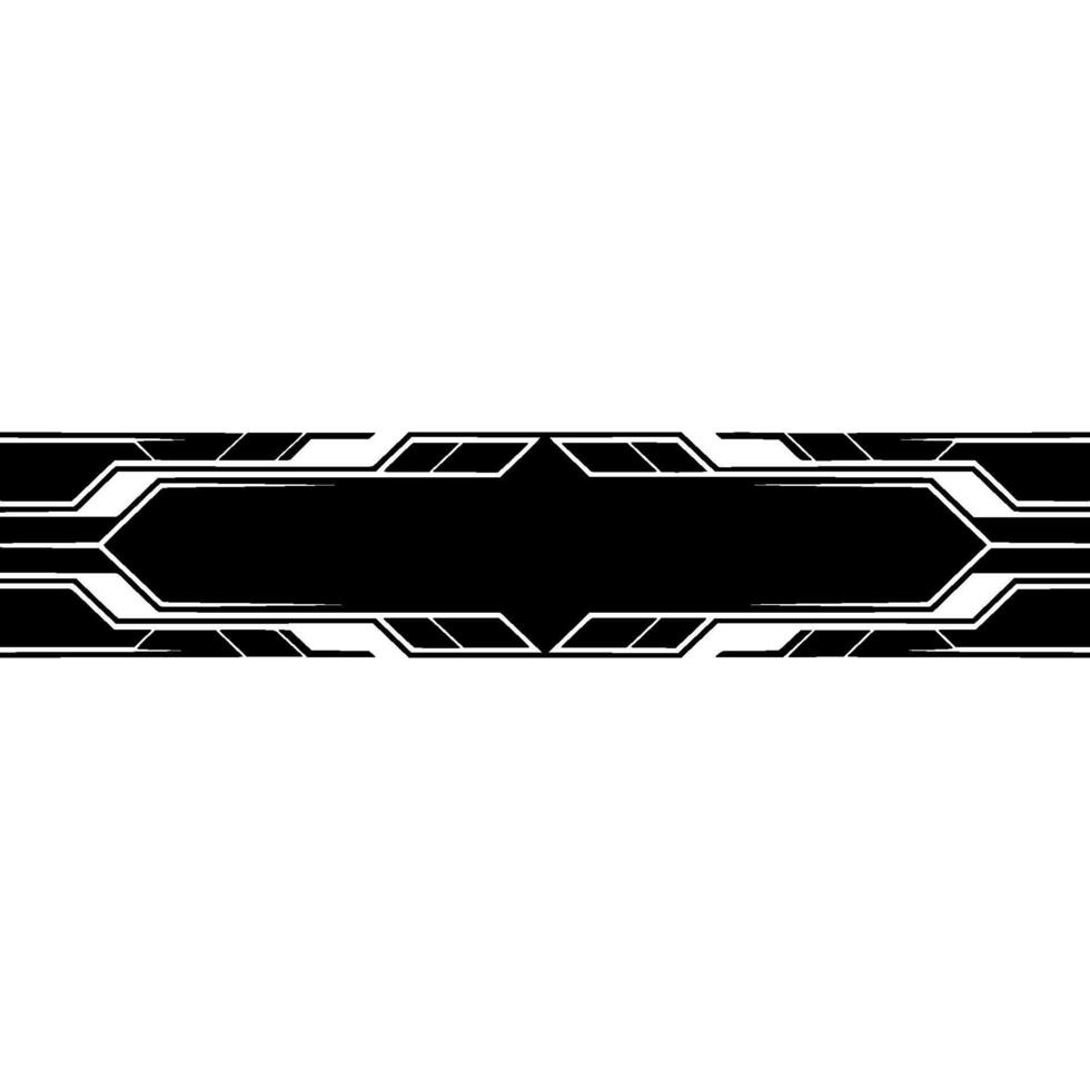 Modern Tech Banner Template Black White Geometric vector