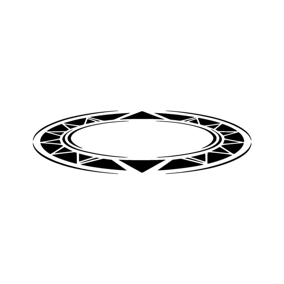 Minimalist Oval, Geometric Abstract Element vector