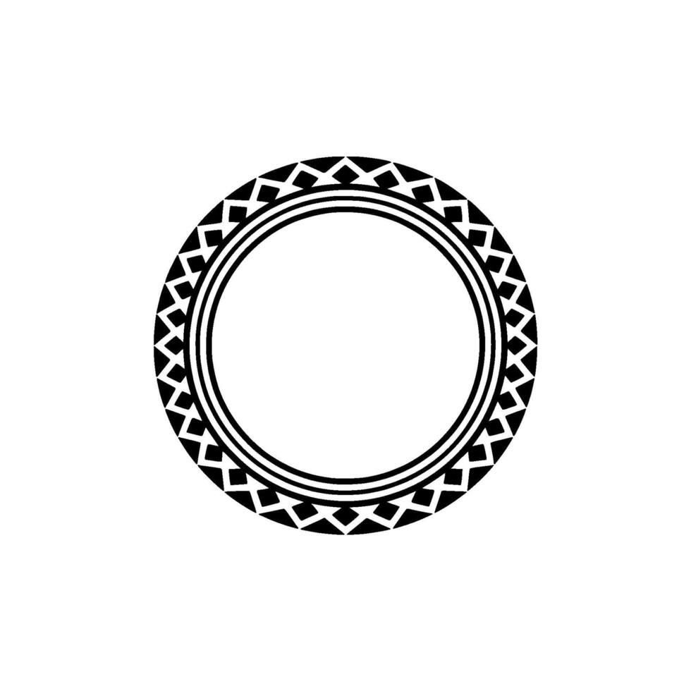Black White Geometric Circle Frame, Modern Minimalist vector