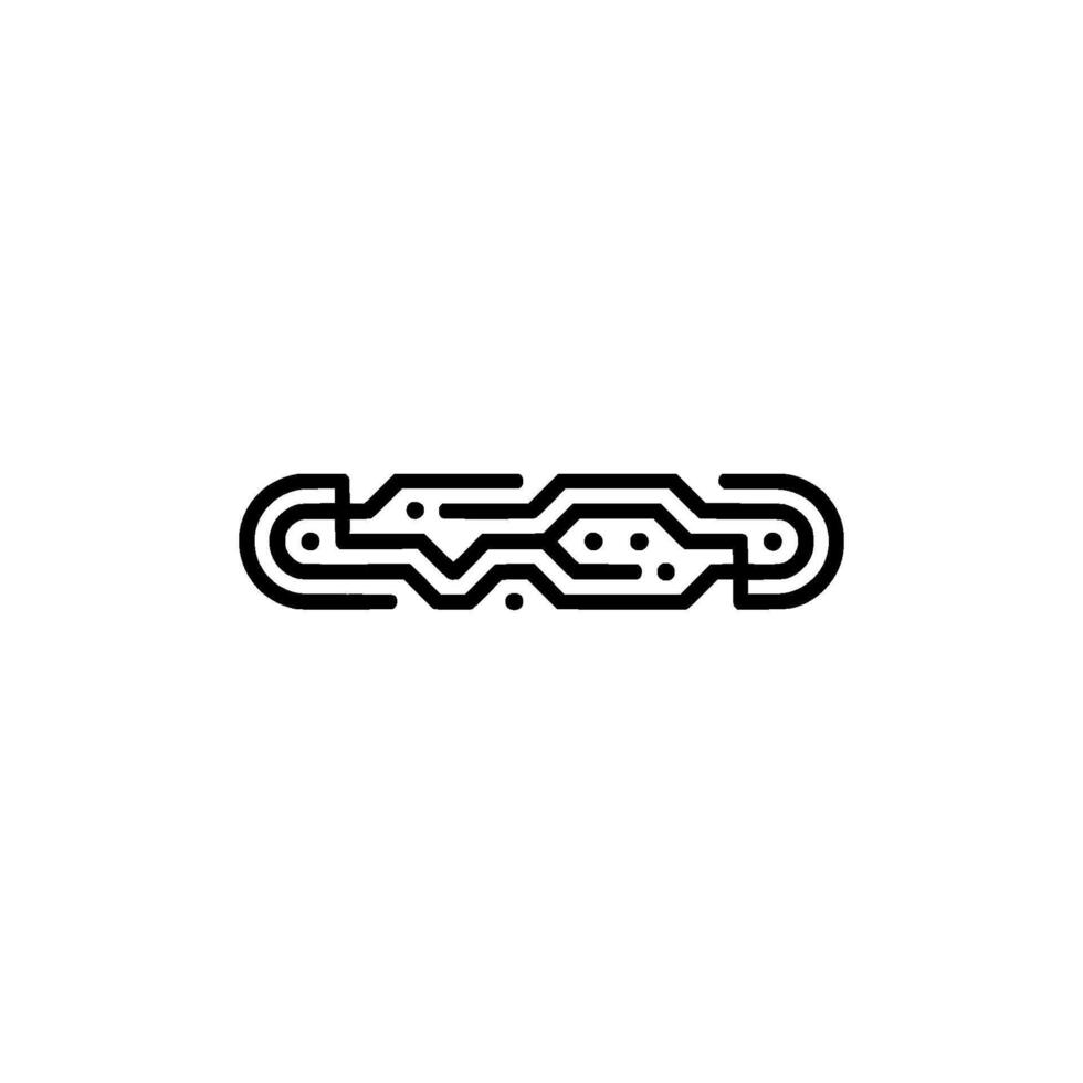 Circuit Board Abstract, Minimalist Technology vector