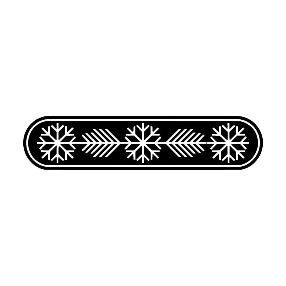 Minimalist Winter Border With Snowflakes And Arrows vector