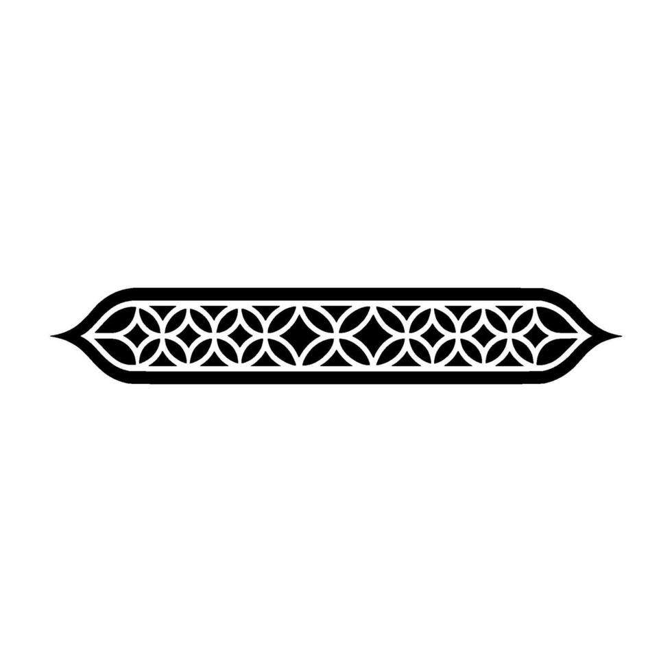 Elegant Geometric Border Black And White Element vector