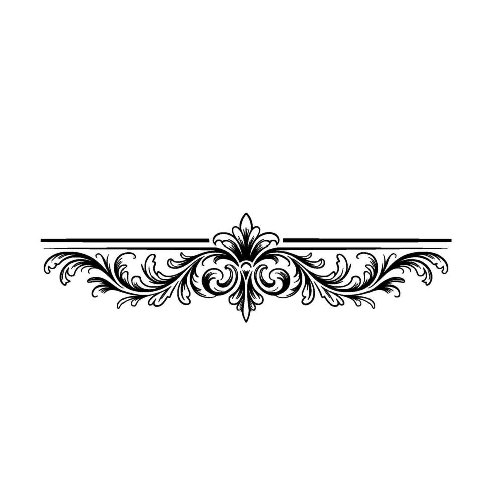 Elegant Ornament In Classic Floral vector