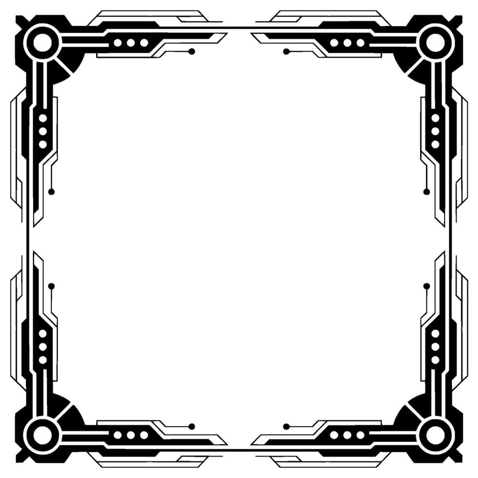 Futuristic Tech Frame Border For Digital Concepts vector