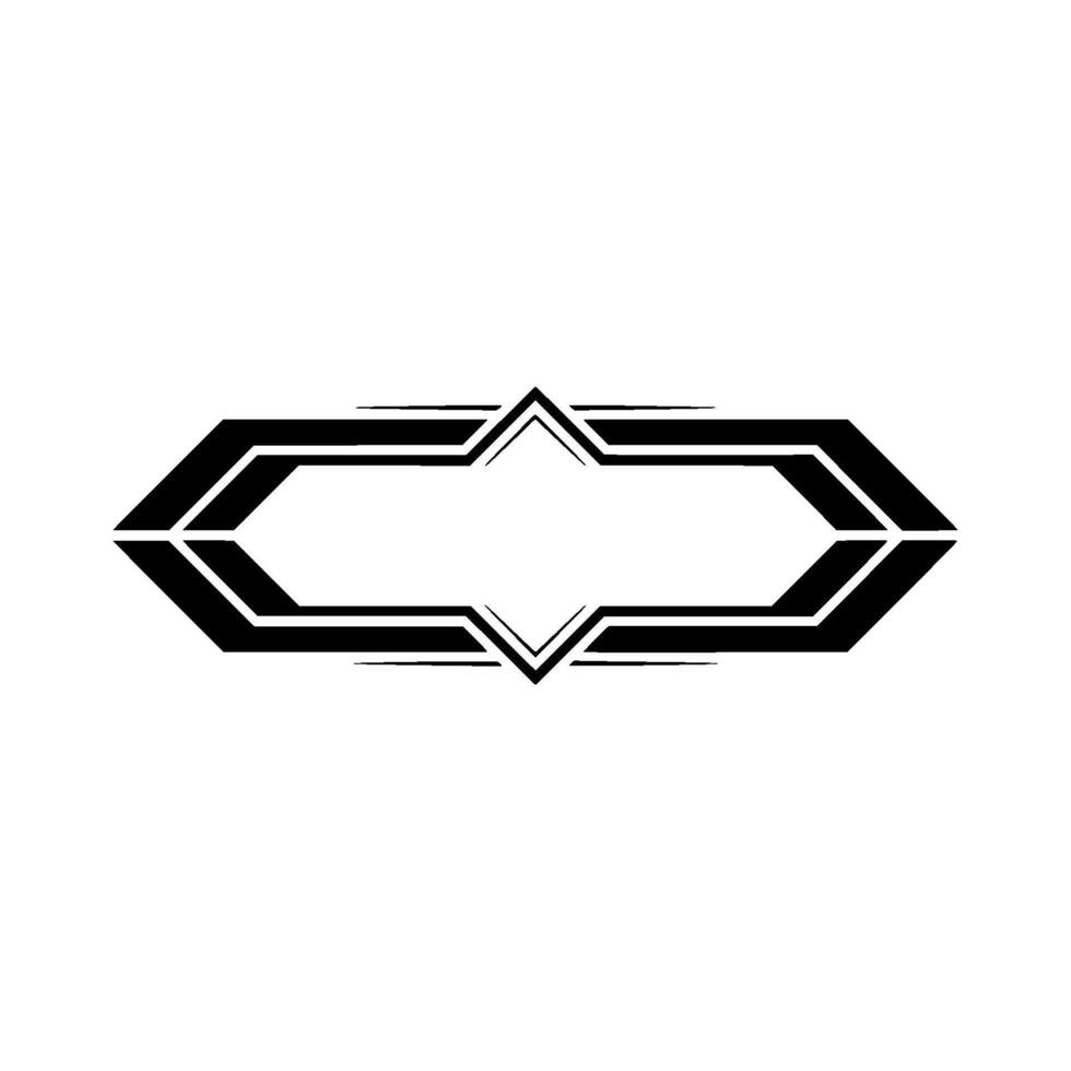 Geometric Black Frame On Light Gray Background vector