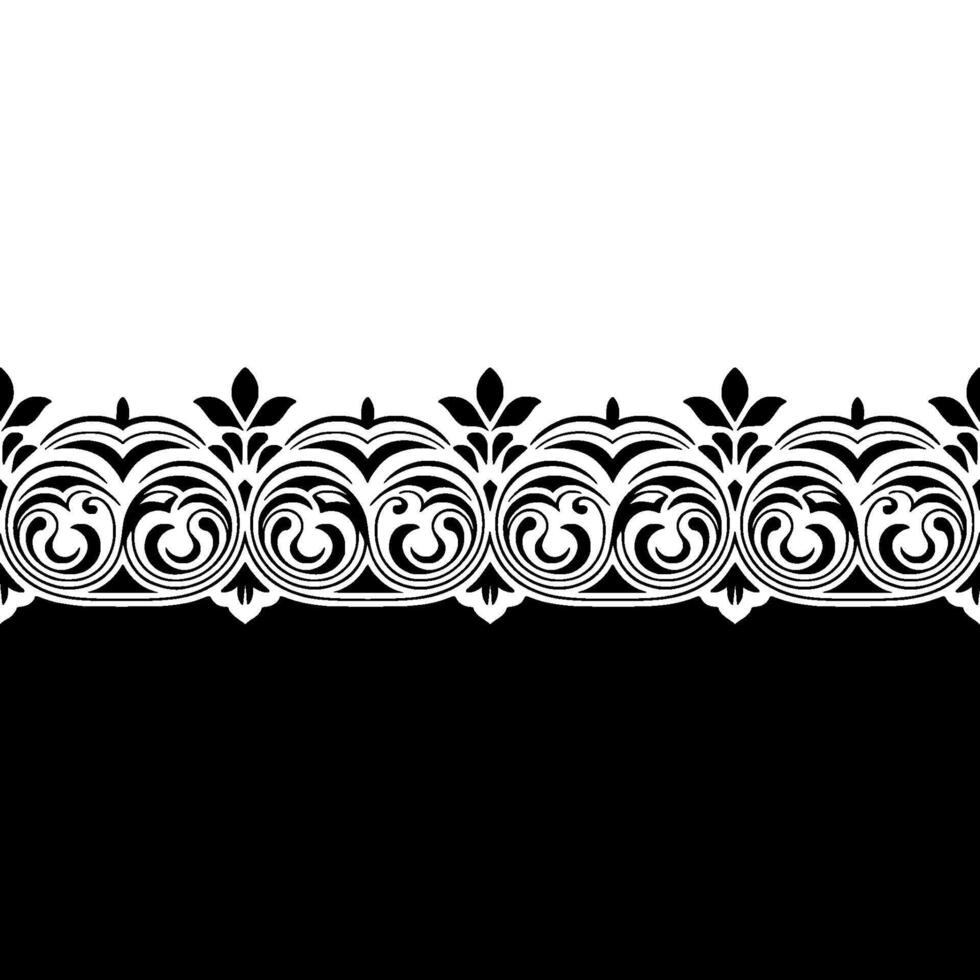 Ornamental Black And White Border - Ornament vector