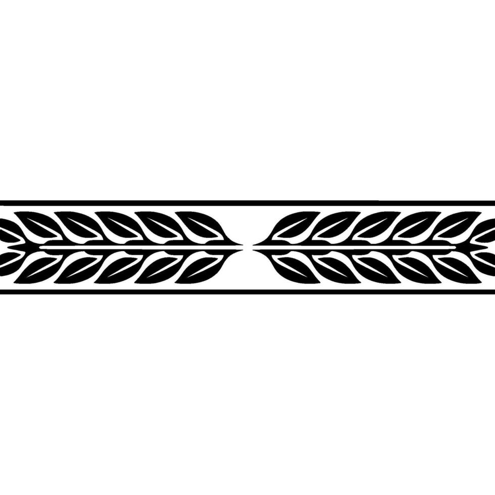 Elegant Leaf Border On Gray Background Illustration vector