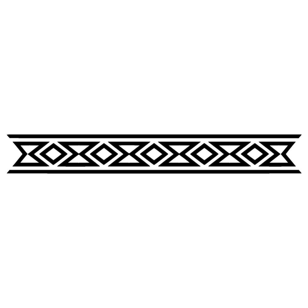 Geometric Tribal Border Black Line Art On Gray Background vector