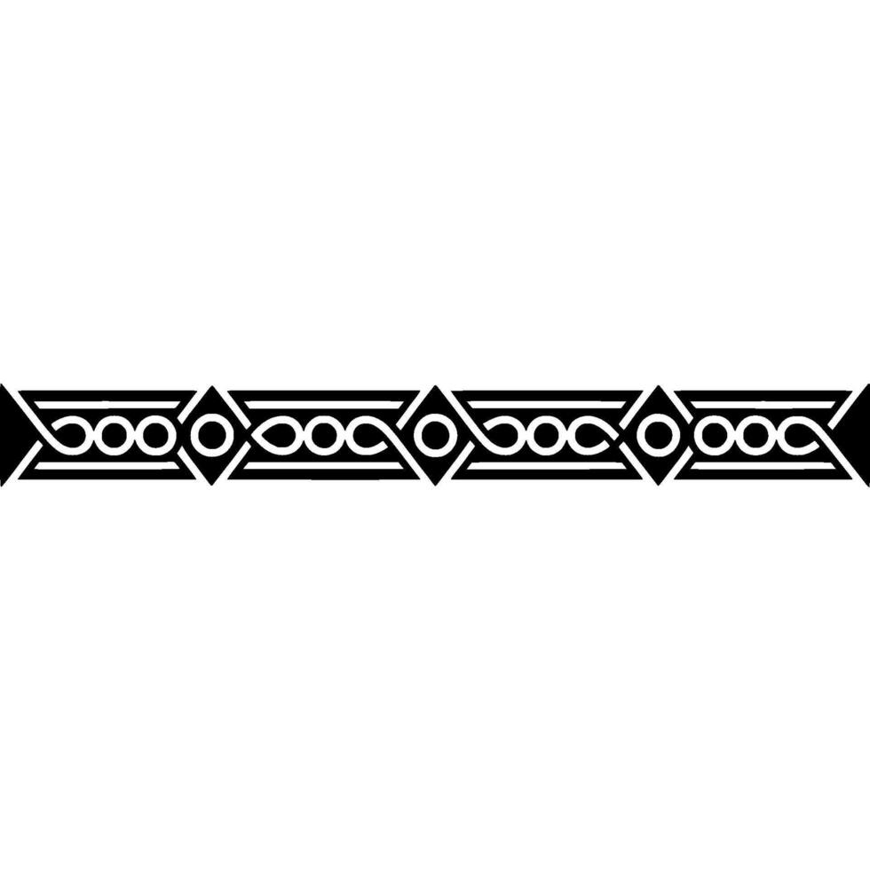 Geometric Black And White Celtic Knot Border, Elegant vector