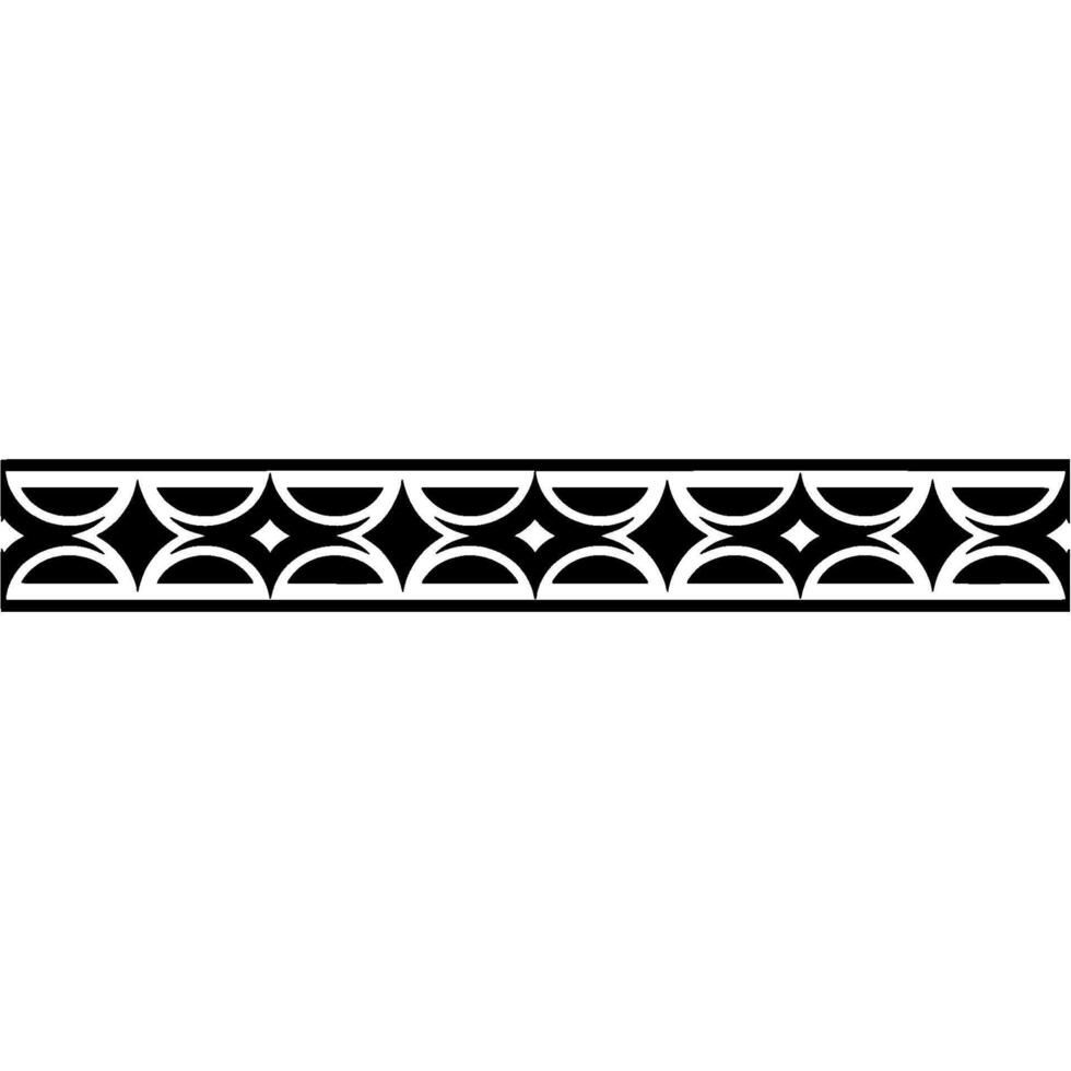 Geometric Border, Black And White Pattern On Gray Background vector
