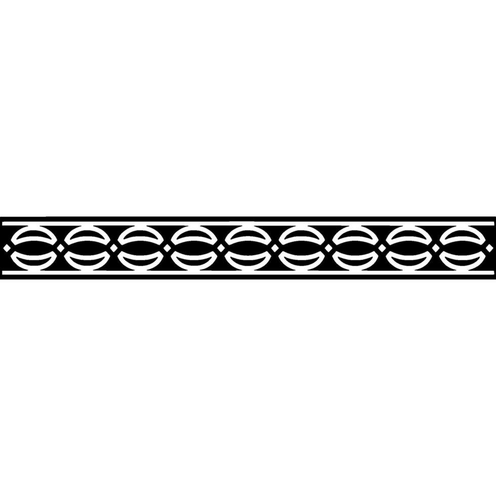 Geometric Border, Ornamental Repeating Pattern, Minimalist Style, Decorative Element vector