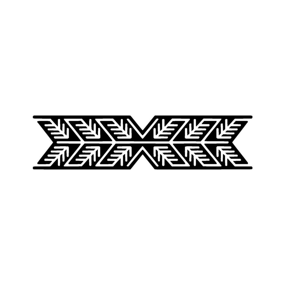 Abstract Black Geometric Ornament On Light Background vector