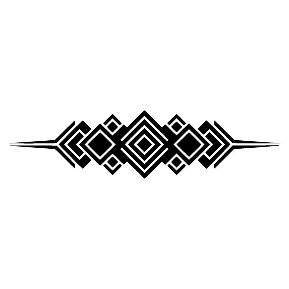 Geometric Black Diamond Border, Minimalist On White Background vector