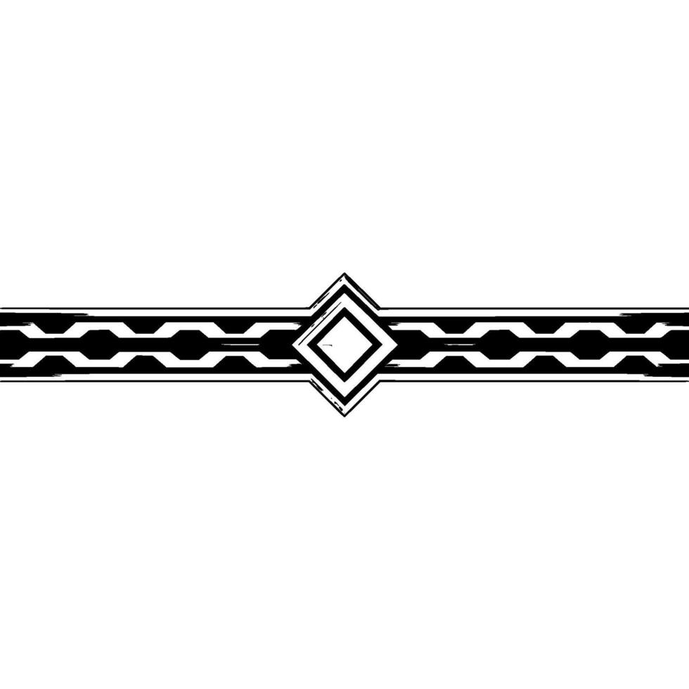 Geometric Silver And Black Ornamental Border On White Background vector