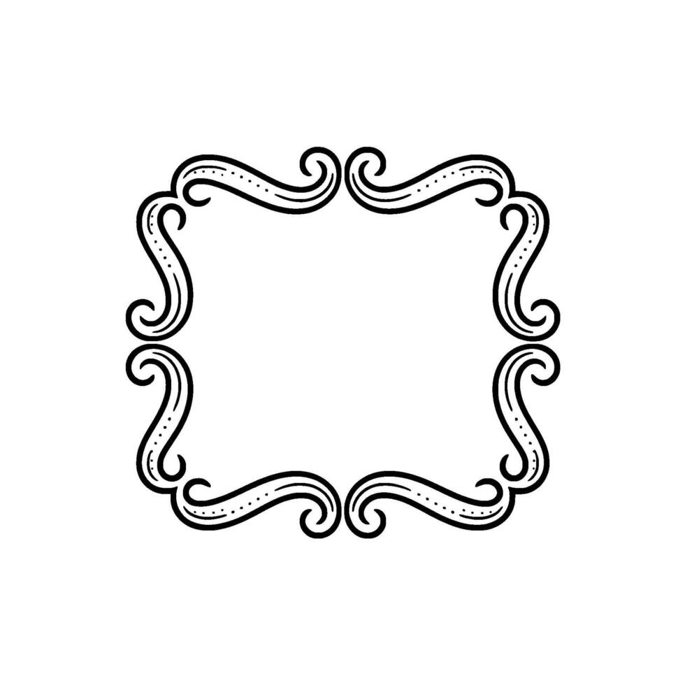 Elegant Black And White Decorative Frame Element vector
