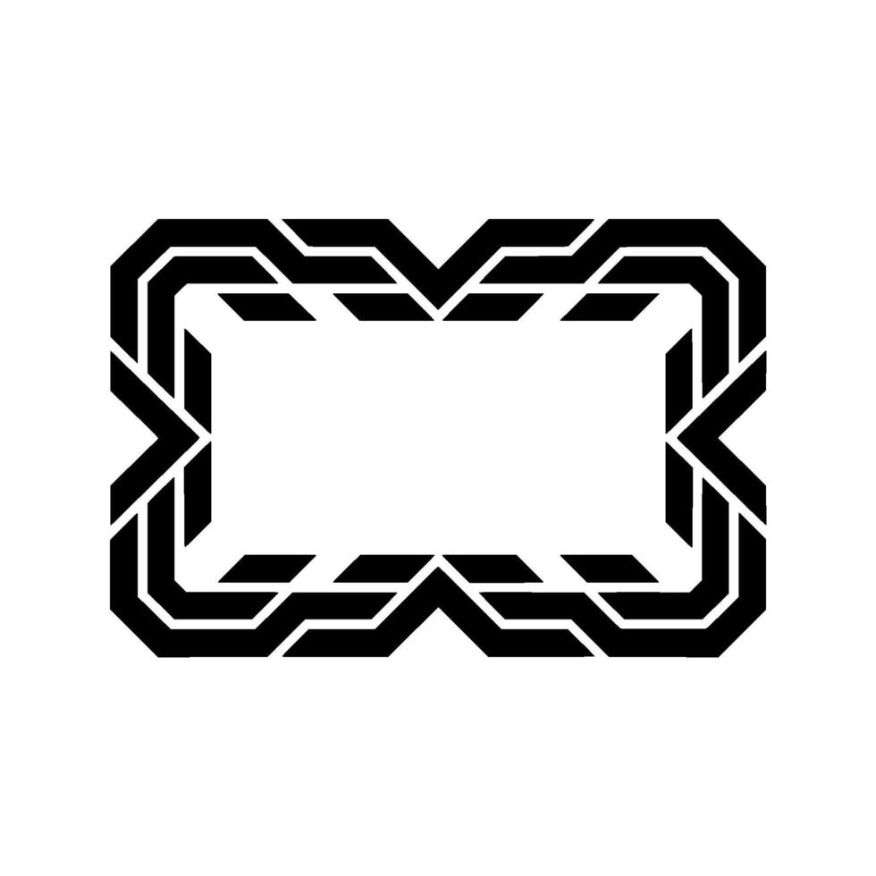 Geometric Black And White Frame For Abstract vector