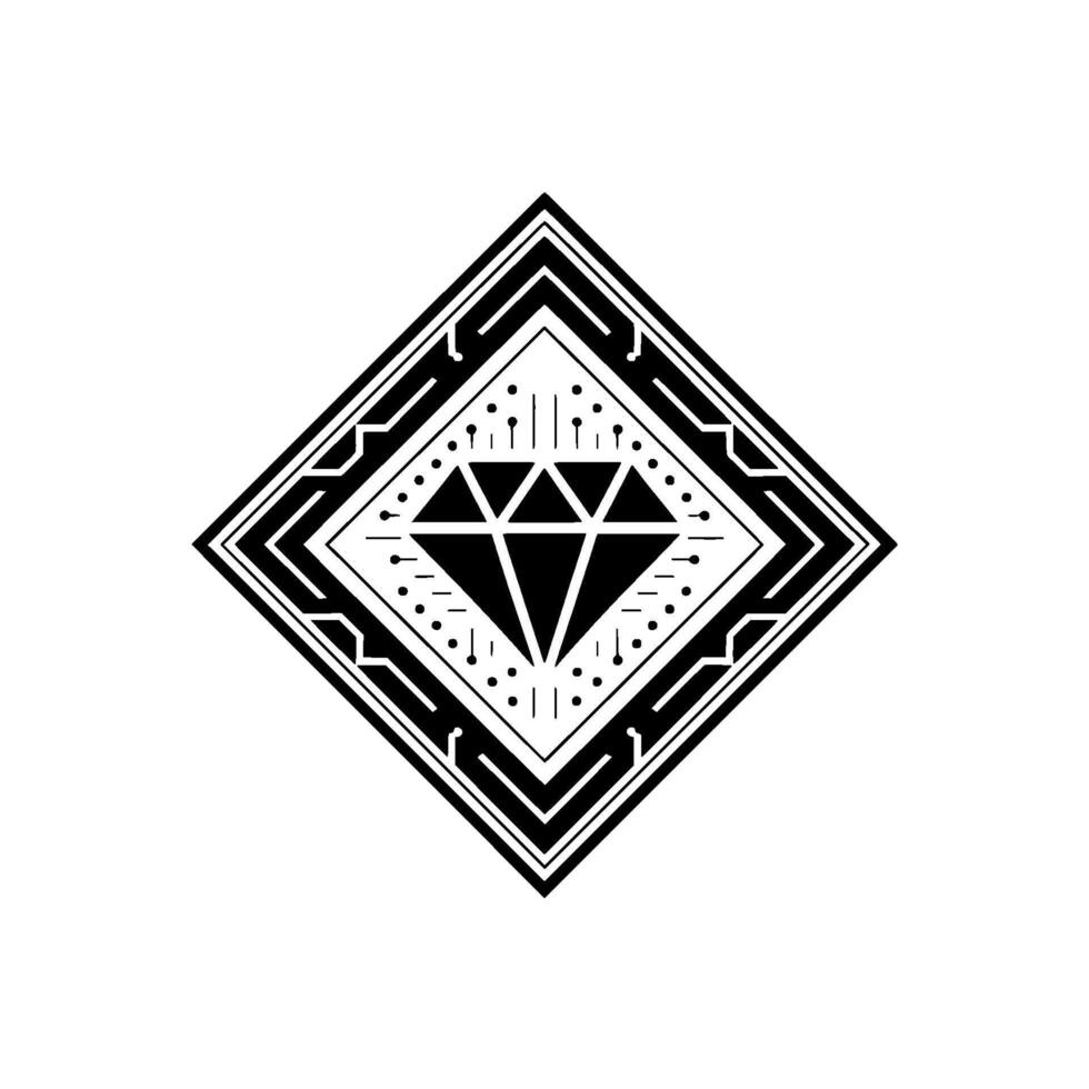 Geometric Diamond Minimalist Luxury Illustration vector