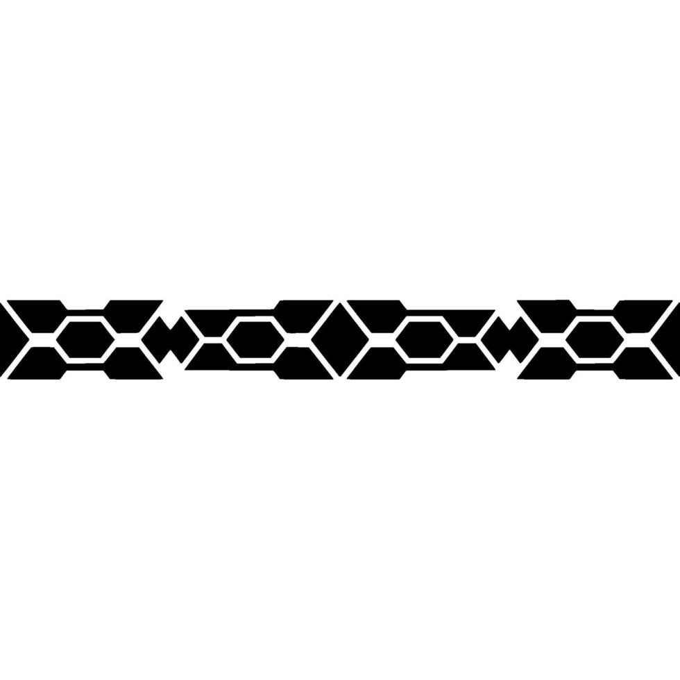 Geometric Border Black And White Repeating Pattern vector