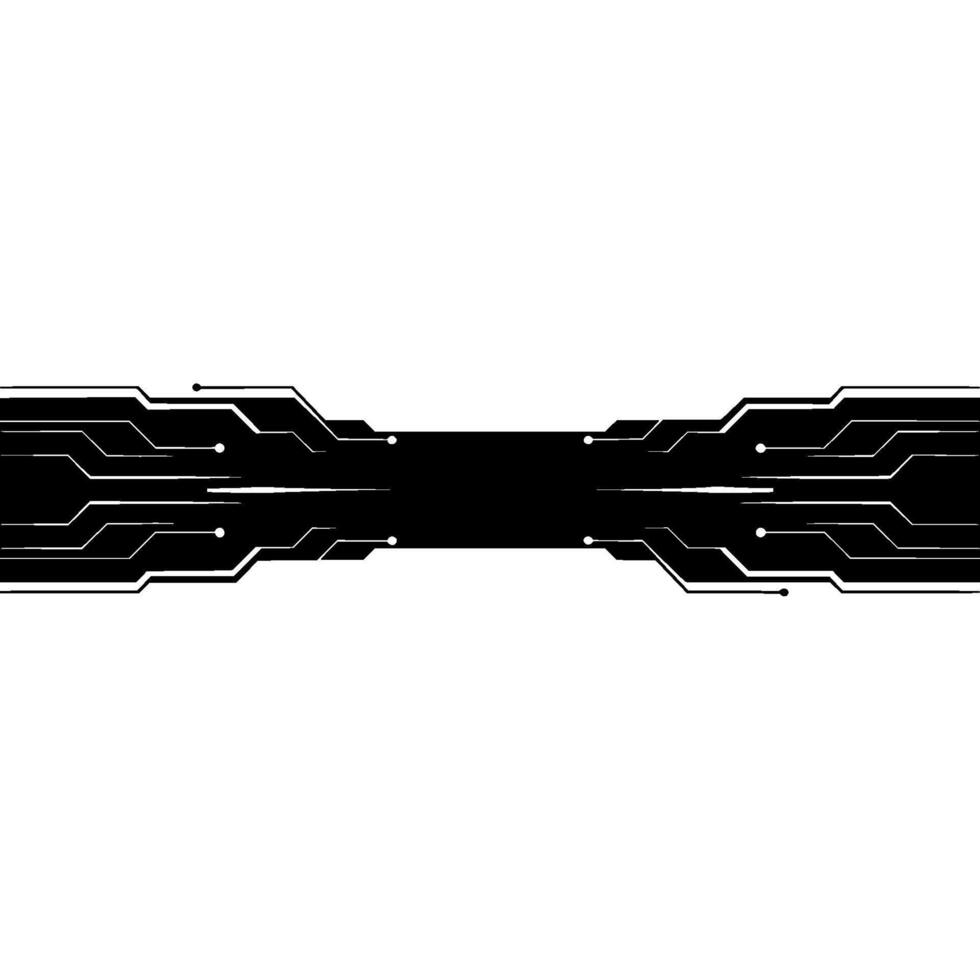 Abstract Tech Banner Circuit Board On Gray Background vector