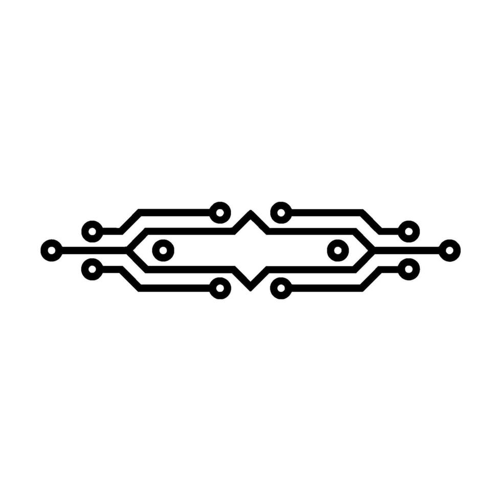 Minimalist Circuit Board Element Tech, Connection, Digital vector