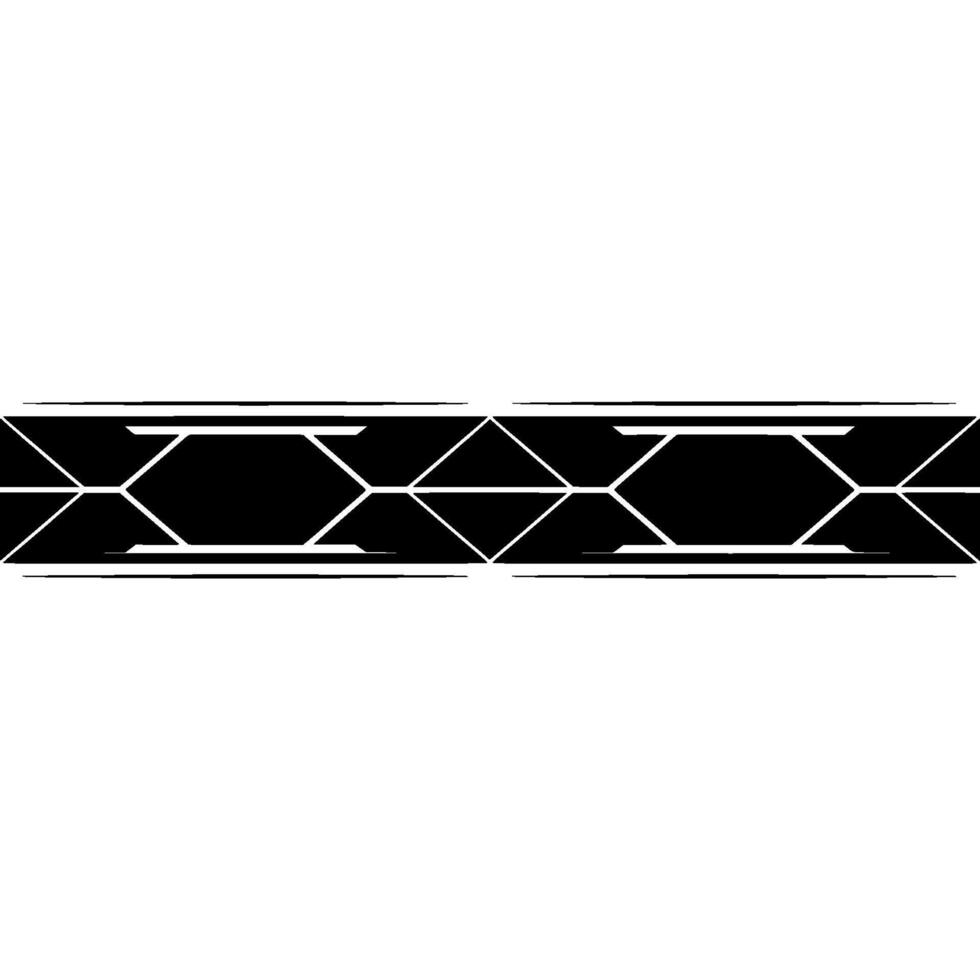 Geometric Border Abstract Black And White On White Background vector