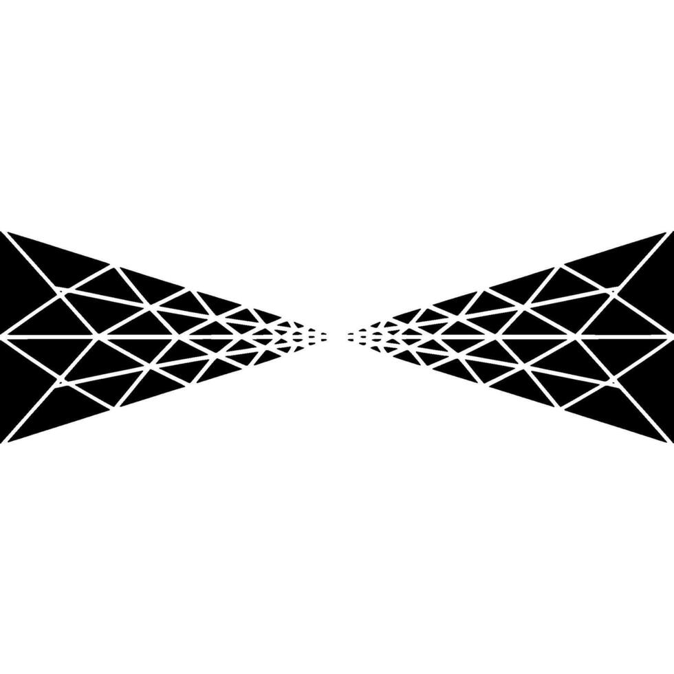 Abstract Geometric Triangles Black And White Perspective vector