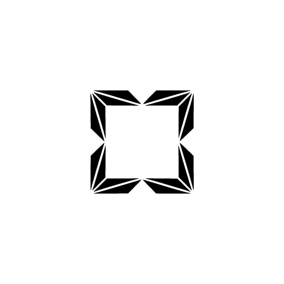 Geometric Square On White Background, Minimalist Abstraction vector