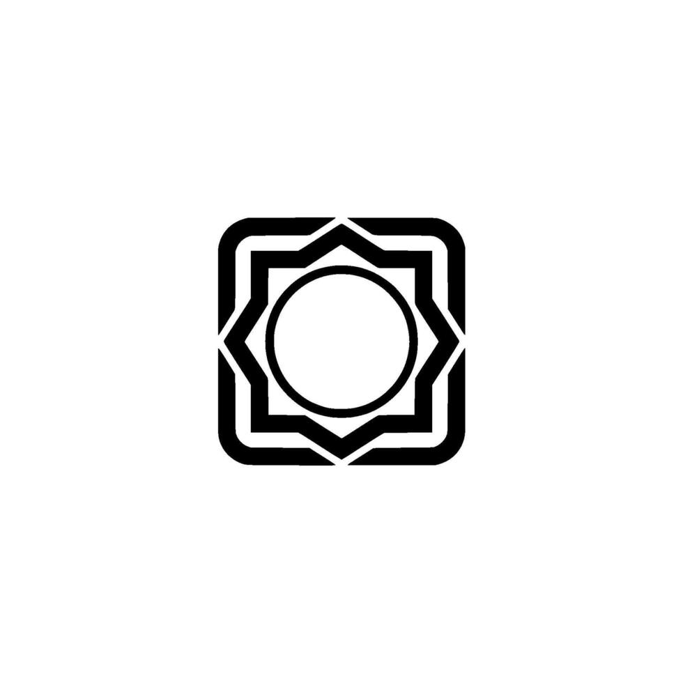 Geometric Islamic Pattern, Black And White vector